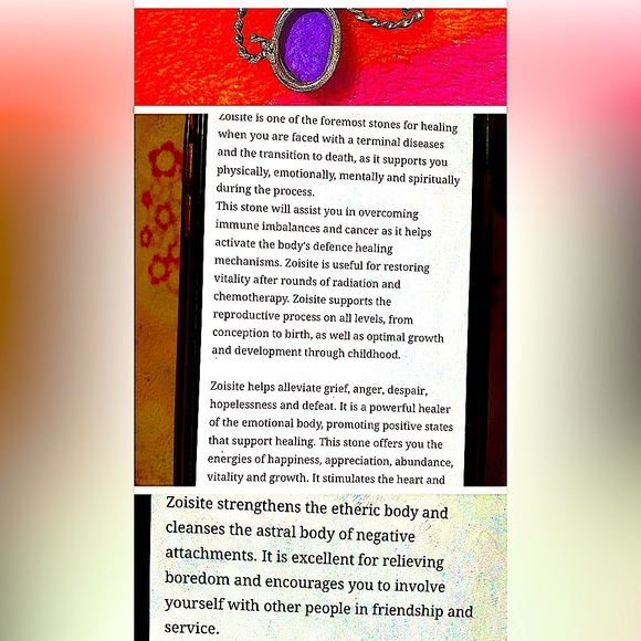 Ruby zoisite/Garnet/Pearl sterling silver plated pendant tribal India Artisan - Picture 3 of 4